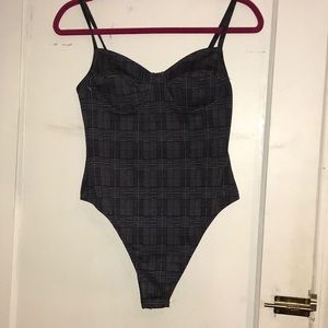 Plaid bodysuit size large
